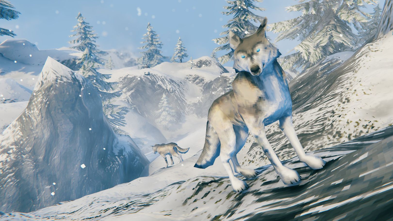 Волк в Valheim защищает игрока