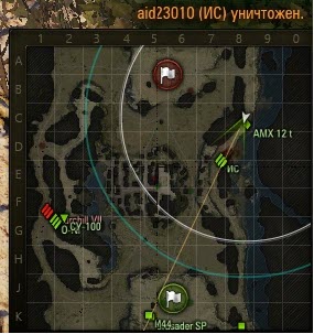 Танк Т-34-85 в бою на карте