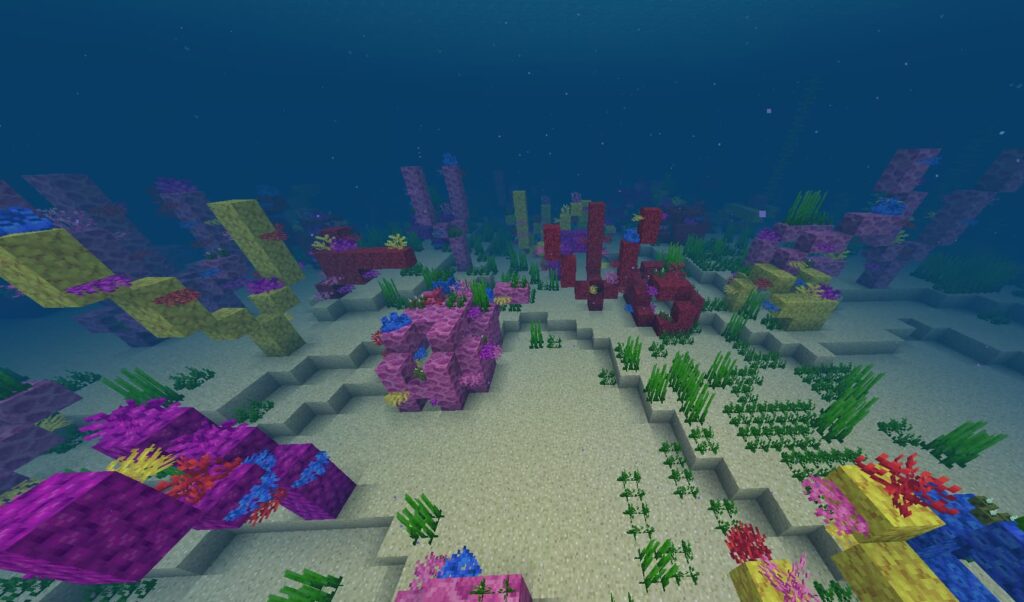 Как найти коралловый риф в Майнкрафт командой